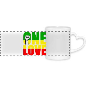 reggae - Panoramatasse mit Herzhenkel - Weiß - Vorne