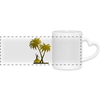 Dance - Panoramic mug with heart handle - white - Front