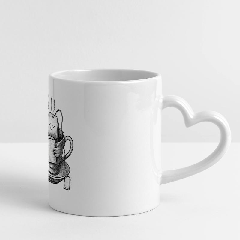 Cozy Tea Cup Reader Panoramatasse mit Herzhenkel