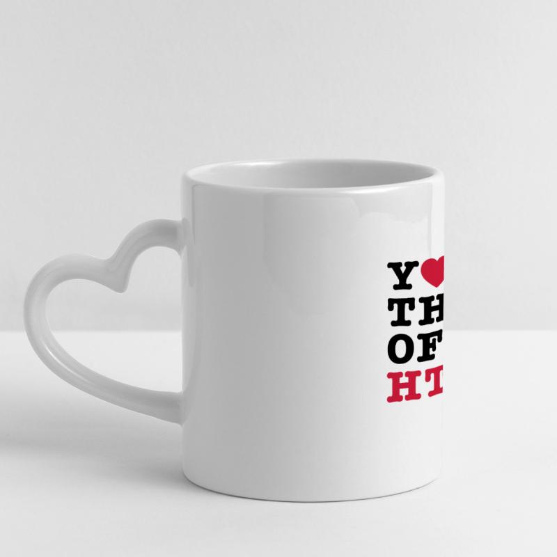 vous êtes le css de mon html Mug panoramique avec anse en forme de cœur