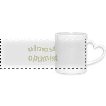 optimist - Panoramatasse mit Herzhenkel - Weiß - Vorne