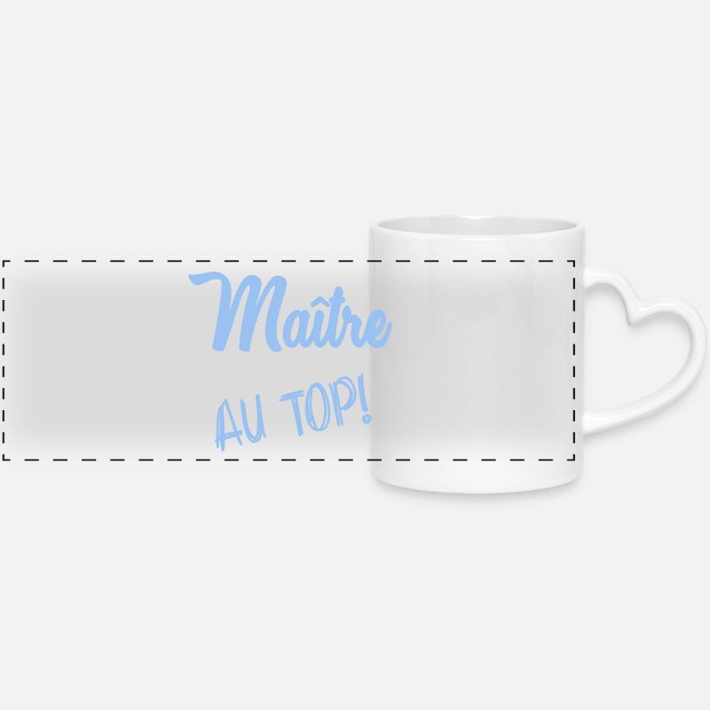 MAÎTRE. MAITRE - Mug panoramique avec anse en forme de cœur - blanc