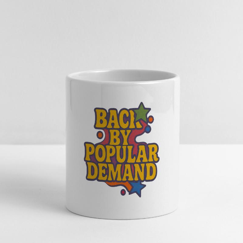 Back by Popular Demand Retro Script Panoramic mug with heart handle