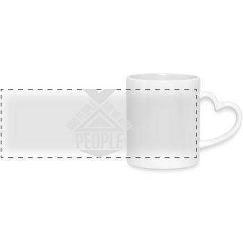 Kind People Are My Kinda People Friendliness - Panoramic mug with heart handle - white - Front
