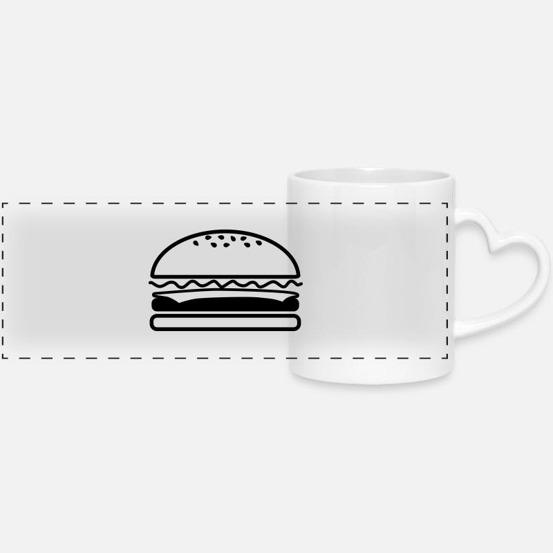 Buger - Panoramatasse mit Herzhenkel - Weiß