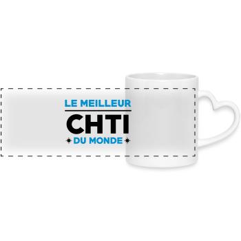 Nord / Ch'ti / Chti / Nordiste / Biloute Nordiste - Mug panoramique avec anse en forme de cœur - blanc - Devant