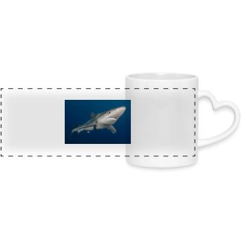 Azores Shark - Panoramic mug with heart handle - white - Front