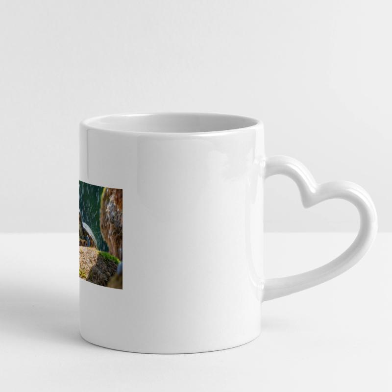 Trachemys scripta scripta scripta Mug panoramique avec anse en forme de cœur
