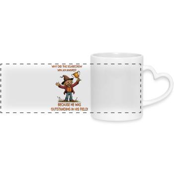 Winning scarecrow - Panoramic mug with heart handle - white - Front