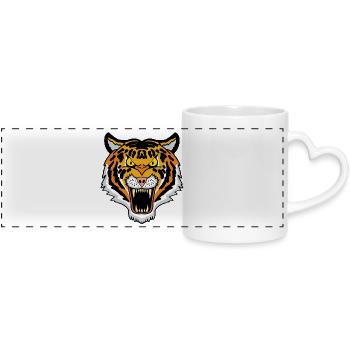 Bengal tiger - Panoramatasse mit Herzhenkel - Weiß - Vorne