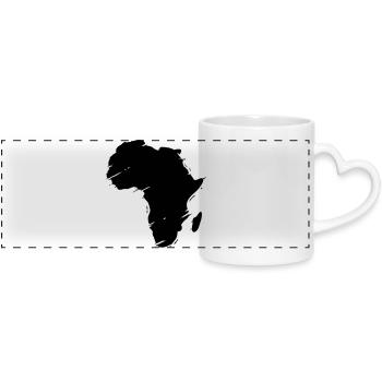 afrika - Panoramatasse mit Herzhenkel - Weiß - Vorne
