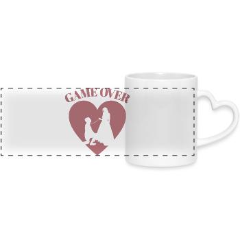 Game Over Funny Bachelorette Party Mariage - Mug panoramique avec anse en forme de cœur - blanc - Devant