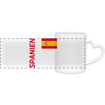 Malaga - Mug panoramique avec anse en forme de cœur - blanc - Devant