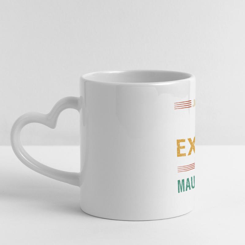 Good Example and Bad Example - Humorous Message Panoramic mug with heart handle