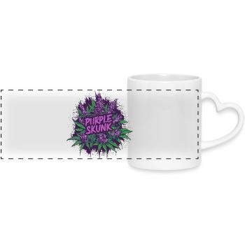Purple Skunk - Panoramatasse mit Herzhenkel - Weiß - Vorne