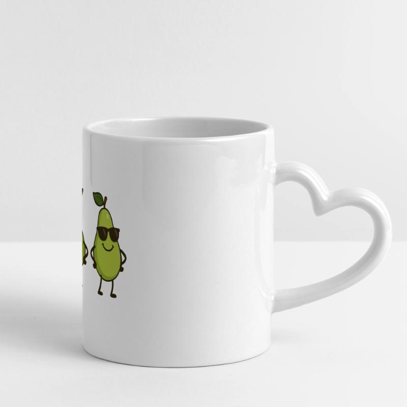 Pear Comic Cool 2 Panoramic mug with heart handle