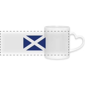 Scotland - flag - Panoramic mug with heart handle - white - Front