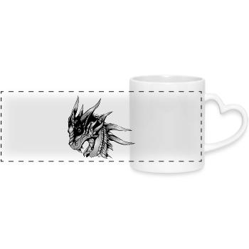 le Dragon - The Dragon - Mug panoramique avec anse en forme de cœur - blanc - Devant