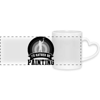 Citation de peintre drôle - Mug panoramique avec anse en forme de cœur - blanc - Devant