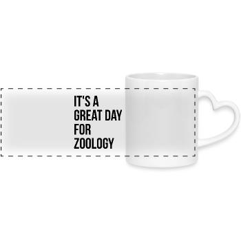 zoologie - Mug panoramique avec anse en forme de cœur - blanc - Devant