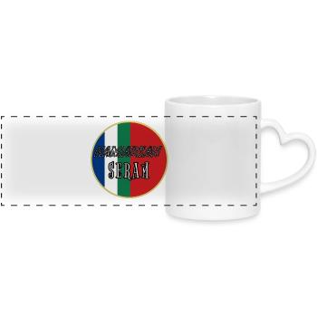Kamarian Seram Emblem - Panoramic mug with heart handle - white - Front