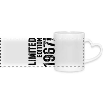 1967 - Mug panoramique avec anse en forme de cœur - blanc - Devant