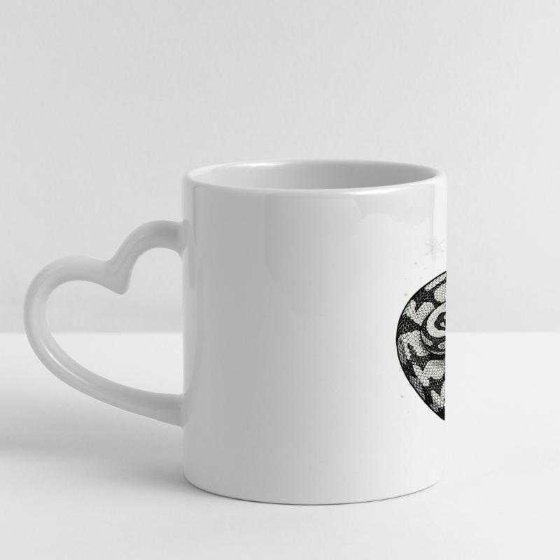 Königspython Weihnachten Ball Python Schlange Panoramatasse mit Herzhenkel