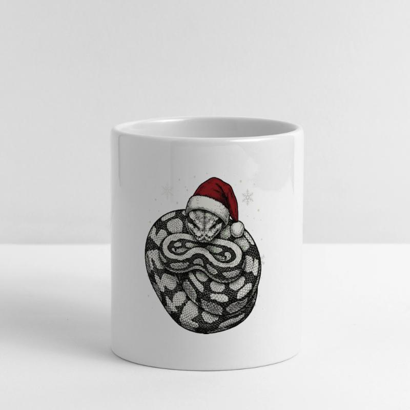 Königspython Weihnachten Ball Python Schlange Panoramatasse mit Herzhenkel