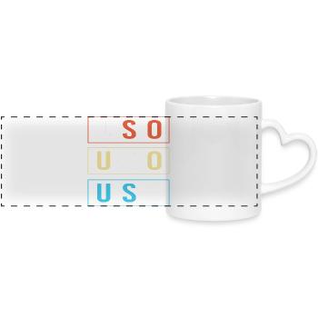 Samoa - Panoramic mug with heart handle - white - Front