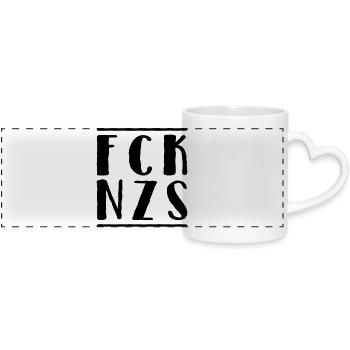 Fck Nzs - Panoramatasse mit Herzhenkel - Weiß - Vorne