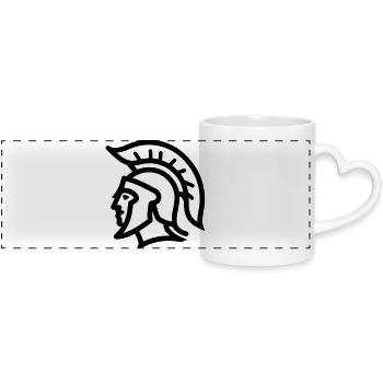 spartan - Mug panoramique avec anse en forme de cœur - blanc - Devant