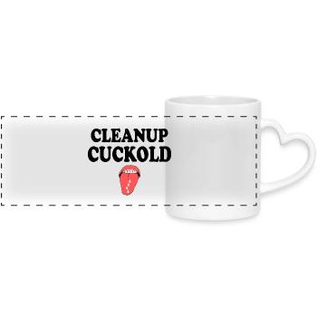 cuckold - Panoramatasse mit Herzhenkel - Weiß - Vorne