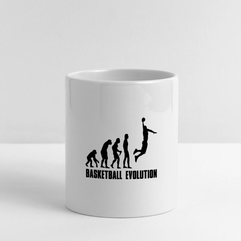 Basketball Evolution Dunk Panoramatasse mit Herzhenkel