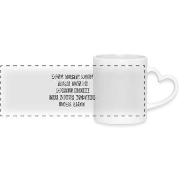 JONE WASTE YORE TOYE MONME YORALL REDIII THE VOICE - Mug panoramique avec anse en forme de cœur - blanc - Devant