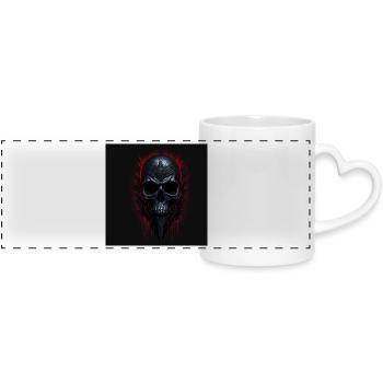Heavy Metal 4 - Panoramic mug with heart handle - white - Front