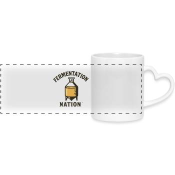 Fermentation Nation - Mug panoramique avec anse en forme de cœur - blanc - Devant