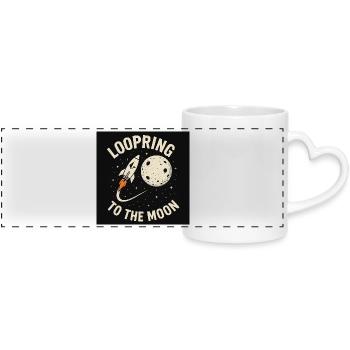 Loopring to the Moon! - Panoramic mug with heart handle - white - Front