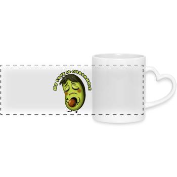 Avocado Destiny Guacamole Meme - Panoramic mug with heart handle - white - Front