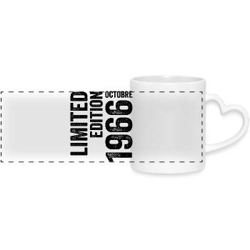1966 - Panoramic mug with heart handle - white - Front