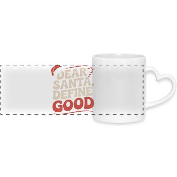 sarcastic Christmas design - Panoramic mug with heart handle - white - Front