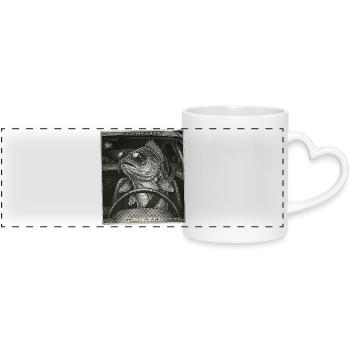 Zander Flashed - Panoramic mug with heart handle - white - Front