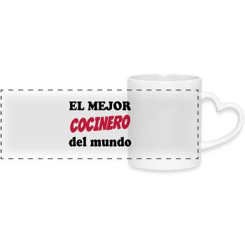 El mejor cocinero del mundo 111 - Panoramatasse mit Herzhenkel - Weiß - Vorne