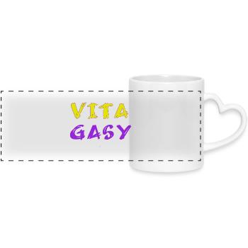 MDG Vita Gasy 01 - Mug panoramique avec anse en forme de cœur - blanc - Devant