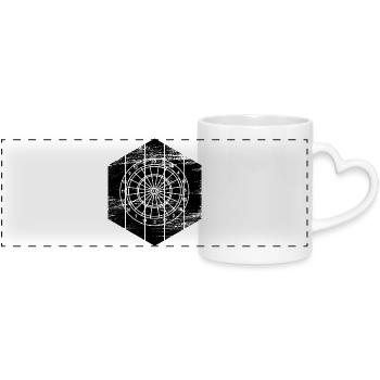 Cible - Mug panoramique avec anse en forme de cœur - blanc - Devant