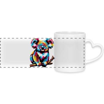 Koala - Panoramatasse mit Herzhenkel - Weiß - Vorne