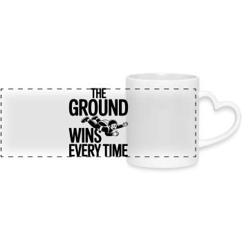 Parachutisme drôle de parachute - Mug panoramique avec anse en forme de cœur - blanc - Devant
