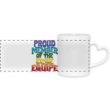 Proud Member of the ECSE Equipe - Panoramic mug with heart handle - white - Front