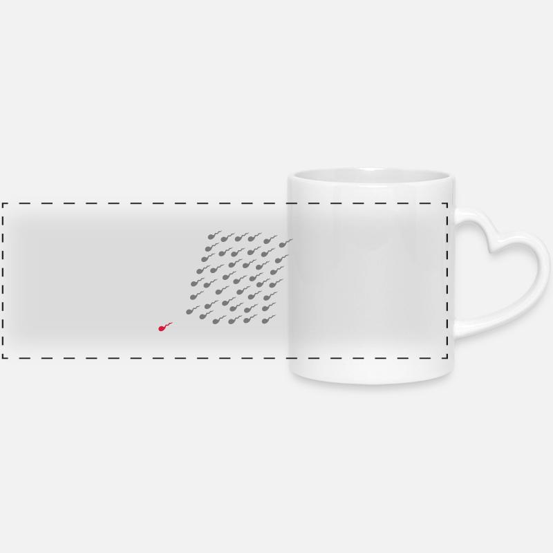 Pregnancy - Panoramic mug with heart handle - white
