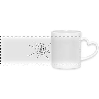 spider_web - Panoramatasse mit Herzhenkel - Weiß - Vorne