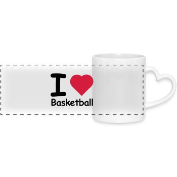 basketball fan nba sport - Panoramatasse mit Herzhenkel - Weiß - Vorne